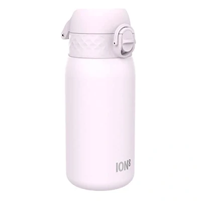 Image de Ion8 Gourde Enfant, Inox 400ml, Anti Fuite, Facile à Ouvrir, Verrouillage Sécurisé, Lavable au Lave Vaisselle, Poignée de Transport, Nettoyer, Durable, Acier Inoxydable, Lilas