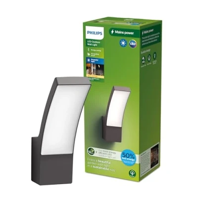 Image de Philips Splay UltraEfficient, Applique d&#039;extérieur 3,8 W, 2700 K, anthracite, IP44 résistante aux intempéries
