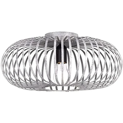 Image de TRIO, Plafonnier, Johann 1xE27, max.60,0 W Corps: metal, gris ancien Ø:40,0cm, H:17,0cm IP20