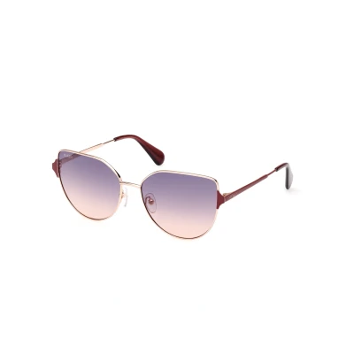 Image de MAX&amp;Co Femme MO0082 33W Lunettes de soleil Métal Or Bleu Cat Eye Normale Ombré