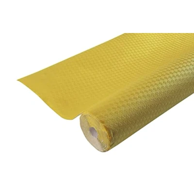 Image de Pro Nappe Réf R802020I jetable en papier gaufré Gaufrage unique, esthétique et profond Rouleau de longueur 20 m x largeur 1,20 Couleur jaune Fabriqué France