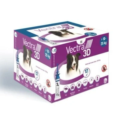 Image de Vectra 3D Chien 10 KG 25 Spot on, solution cutanée antiparasitaire externe. bt 1