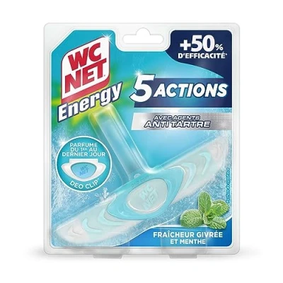 Image de WC Net Energy Bloc Anti tartre 5 Actions Fraicheur givrée et menthe 38 g