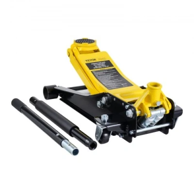 Image de VEVOR Cric Rouleur 2 tonnes, de Plancher Hydraulique à Profil Bas, Hauteur Levage 75 470 mm, Pompe Rapide Double Piston, pour Lever Camion SUV Entretien Automobile Atelier