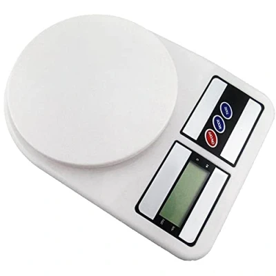 Image de LeoFla Balance numérique de cuisine électronique LCD Bouton Tara maison pèse 1 g à 7 kg, variable, moyenne