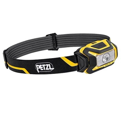 Image de PETZL DISTRIBUTION Lampe Frontale compacte Aria 1R Etanche 450 lumens Noir/Jaune Batterie incluse E069CA00,