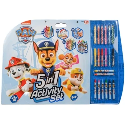 Image de Paw Patrol Set de actividades 5 en 1 dibujo con lápices colores, pegatinas y hojas para colorear (113 piezas)