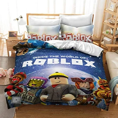 Image de CHAOSE Ensemble De Housse Couette King Bedding Game Roblox en Microfibre 3 Pièces Et 2 Taies d&#039;oreiller (Modèle 01,140x200cm(1.2MBed))