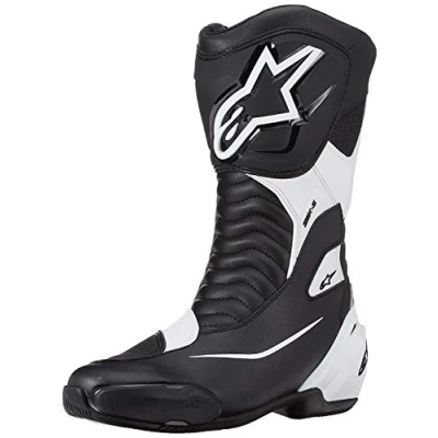 Image de Alpinestars Bottes moto Smx S Black White, Noir/Blanc, 44