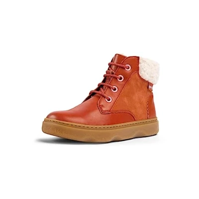 Image de Camper Kiddo KIDS Bottines à lacets pour enfants, Taille: 30, Medium red Cuir et textile