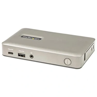 Image de StarTech.com Dock USB C vers DisplayPort 4k30Hz ou VGA Mini Hub 65W PD Pass Through Docking Station 4 ports 3.1 Gen 1 d&#039;Accueil Universelle Type (DKM30CHDPDUE)