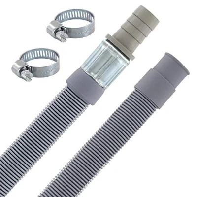 Image de DL pro Rallonge de tuyau vidange 1 m Diamètre : 19/19 22 mm Avec collier serrage universel 20 C à + 90 Pour lave vaisselle et machine laver