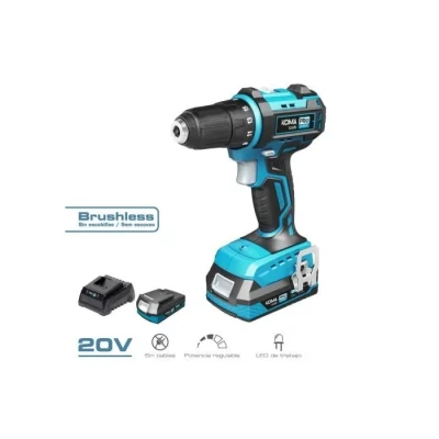 Image de Perceuse sans balais Koma Tools Pro Series Batterie 20V 2 vitesses variables Mandrin clé de Ø10mm