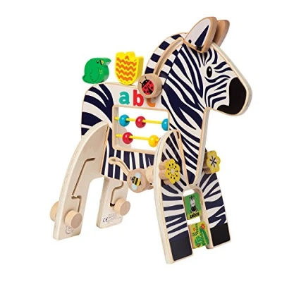 Image de Manhattan Toy Safari Zebra Jouet d&#039;activité en bois pour tout petits