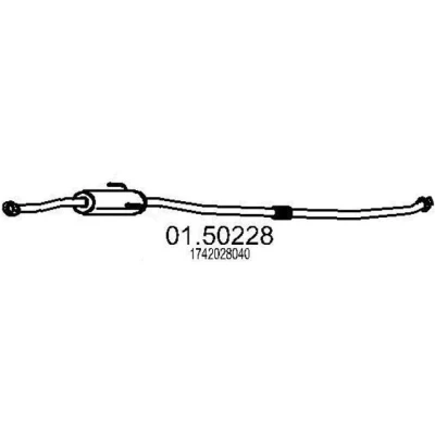 Image de MTS 01.50228 Silencieux Intermédiaire 2100 TOYOTA: RAV4 II SUV
