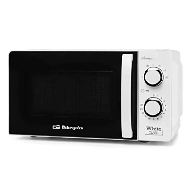Image de Orbegozo Mi 2115 Four à micro ondes, 20 l de capacité, 6 niveaux fonctionnement, minuterie jusqu’à 30 min, 700 W, blanc