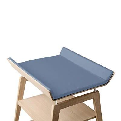 Image de Dusty Blue Linea by Leander Housse pour table à langer sans et matelas en mousse