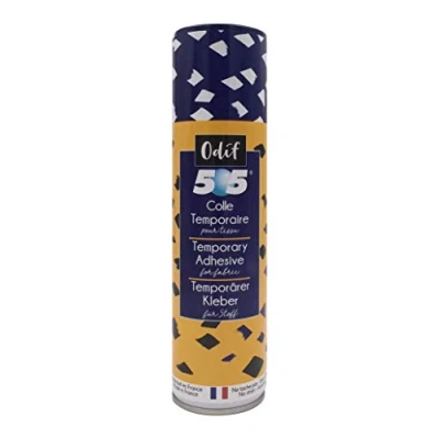 Image de Odif Colle Temporaire pour Tissu 505 en Spray Idéale le Patchwork, Broderie et Couture Sans Acide, Certifiée ECO PASSPORT OEKO TEX Fabriquée France, de 250 ml