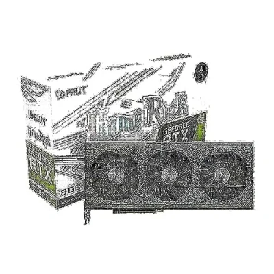 Image de Palit Microsystems, RTX3070Ti GAMEROCK 8 Go Carte Graphique Taille Unique Noir
