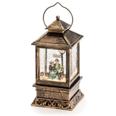 Image de Konstsmide 2809 000 Lanterne Tempête à LED avec Couple d&#039;amoureux, Verre, 0.1 W, Blanc, 43 x 8 34 cm