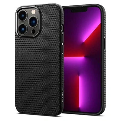 Image de Coque Apple iPhone 13 Pro Silicones et TPU (doux) Spigen silicone/Coque Étui téléphone Noir Shockproof