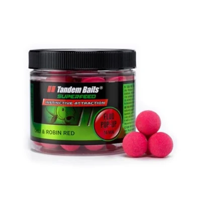 Image de Tandem Baits SuperFeed Fluo Mini Pop Up Chilli Robin Red, D&#039;appâts pour carpes, Pêche de la Carpe, Peche, Ups, Bouillette Professionnel Accessoires Carpe 16mm 70g