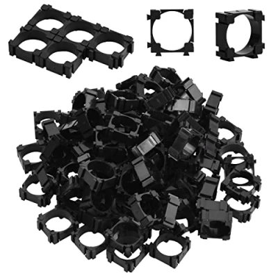 Image de Vesaneae 100 Pcs Support de Batterie Cylindrique Compatible avec 18650, Au Lithium en Plastique pour DIY Batteries