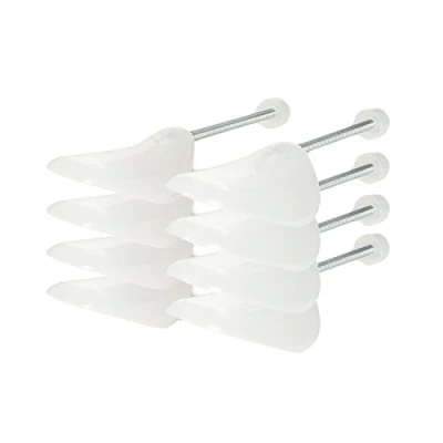 Image de Incutex Lot de 4 Paires embauchoirs taille adaptable 38 44, en Plastique, Forme Chaussure, Transparent