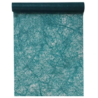 Image de Chemin de Table Unicolore en Non tissé 5 m Bleu Canard