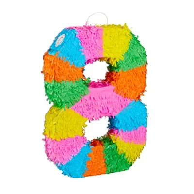 Image de Relaxdays Pinata Chiffre 8, 10025189_910, Coloré, 8