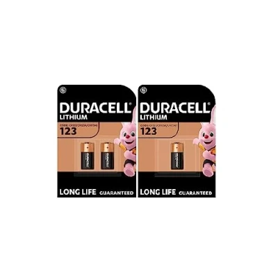 Image de 3 piles Duracell 123 (1 blister de 2 + 1 ampoule batterie) (CR123 / CR123A CR17345)