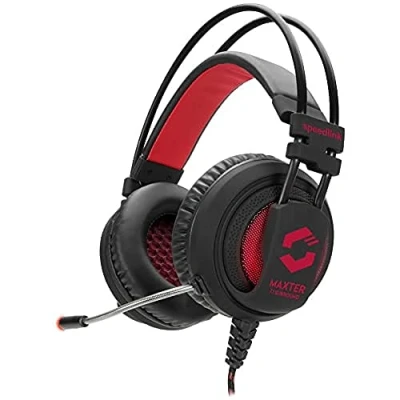 Image de Speedlink MAXTER 7.1 Surround USB Gaming Headset, Black (Micro Casque de pour PC, Écouteurs enveloppants rembourrés)