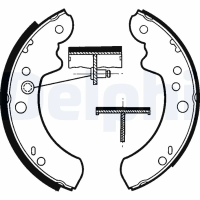 Image de DELPHI LS1313 Mâchoires De Frein 254mm 70mm FORD: Transit Mk3 Van, Camion à Plateau/Châssis, Plateau/Châssis