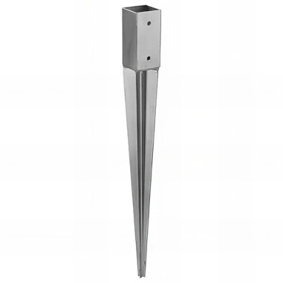 Image de Pied de poteau jardin carré zingué à enfoncer 71 x 750 2 mm
