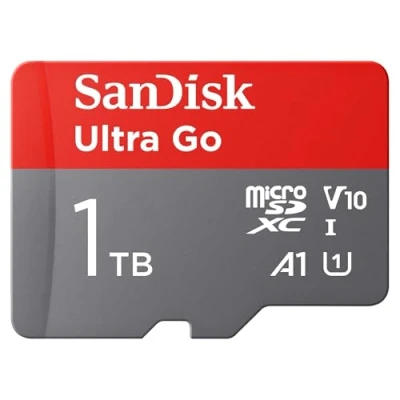Image de SanDisk 1 to Ultra Go microSDXC, Carte Micro SD + Adaptateur (pour Android Smartphone et Tablette, Video Full HDD, jusqu&#039;à 150 Mo/s, UHS I, La Performance A1, V10, Class 10, U1) pour Amazon