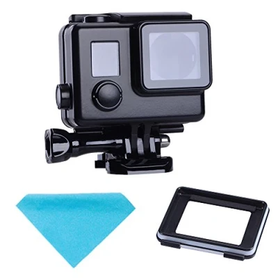 Image de Suptig Boîtier de Protection étanche Rechange Noir Compatible avec caméra GoPro Hero 4 3+ Hero3 pour Une Utilisation sous Marine Résistant à l&#039;eau jusqu&#039;à 45 m