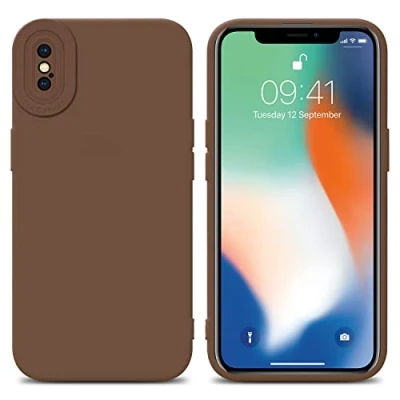 Image de Coque pour Apple iPhone XS MAX en FLUID MARRON Housse de protection Étui silicone TPU flexible Neuf
