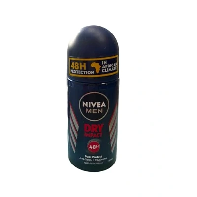Image de Nivea Men Roll on Dry Impact 50 ml paquet de 6