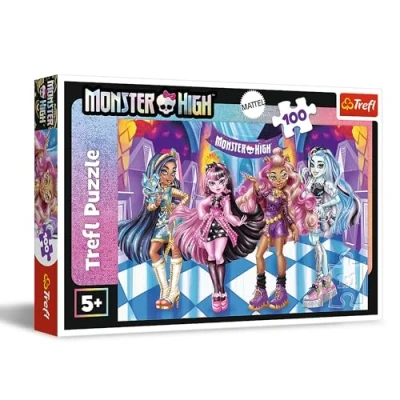Image de Trefl Monster High, Amis Effrayants 100 Pièces Puzzle coloré avec des Personnages de Dessin Animé, Divertissement Créatif, pour Les Enfants à partir 5 Ans, 16505, Multicolor
