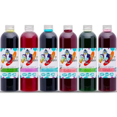 Image de Sirop party set 6 x 250ml pour slush, boissons Faites votre propre glace glacée Concentré machine à granité 1:5, aucun ajout de sucre nécessaire (6 250 ml 2)