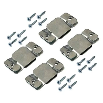 Image de Gedotec Connecteur coulissant canapé de meubles TYPE A à visser Métal galvanisé Ferrure d&#039;accrochage pour lits, rembourrés tables 4 Set
