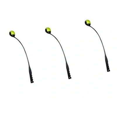 Image de KAV Lot de 3 lanceurs balles pour chien 63,5 cm avec forte prise en main Jouets portables mains libres ramasser et lancer des l&#039;exercice animaux compagnie