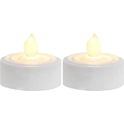 Image de Star 068 05 Bougies à Chauffe Plat artificiaux Del, kit de 2 pièces, Plastique, 0.064 W, Blanc, 2,9 x 3,6