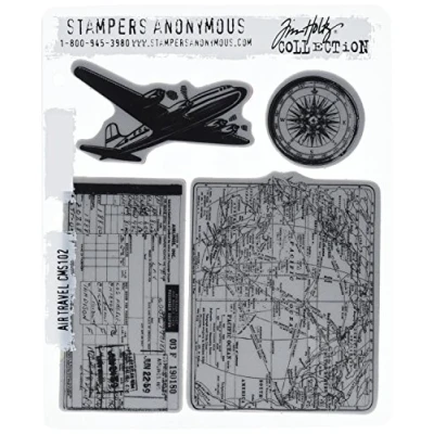 Image de Tim Holtz Tampon en Caoutchouc Set de Voyage Air fraîcheur 7 x 21,5 cm