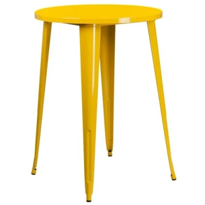 Image de Flash Furniture Table de Bar Ronde intérieur extérieur en métal, Multicolore