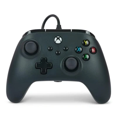 Image de manette filaire PowerA pour Xbox Series XS Noir, de jeu vidéo filaire, compatible avec One