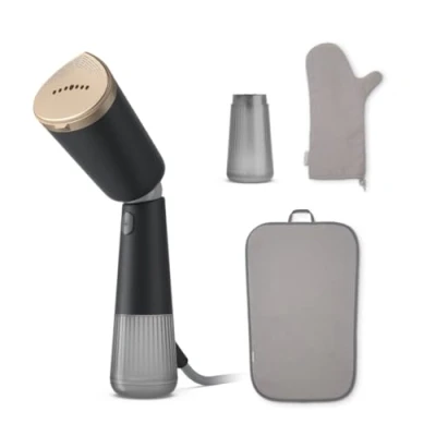 Image de Philips Défroisseur à Main 5000 Séries Élégant et compact, tête réglable, montée en température rapide, réglages Eco &amp; Max, utilisation sur tous les tissus, accessoires, gris anthracite (STH5030/80)