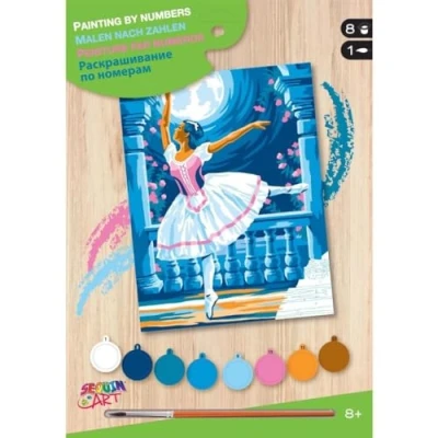 Image de Sequin Art Animal Peinture par Numéros Débutants, PP02004, Ballerine au Clair de Lune
