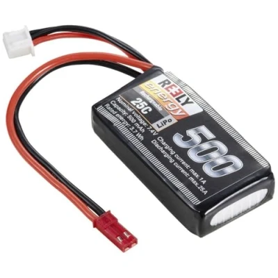 Image de Reely Pack de Batterie (LiPo) 7.4 V 500 mAh Nombre cellules: 2 25 C Softcase Bec