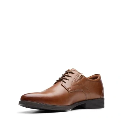 Image de Clarks Homme Whiddon Plain Plat Oxford, Foncé Tan Lea, 41 EU Large
